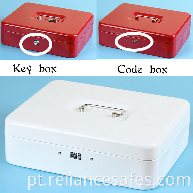 key lock metal cash box